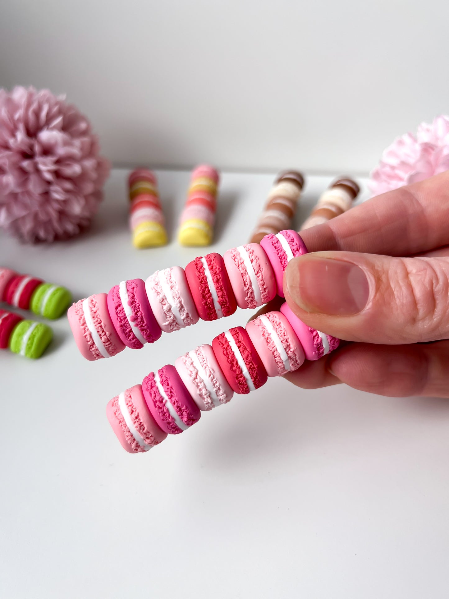 Pink Macaron Hair Clip