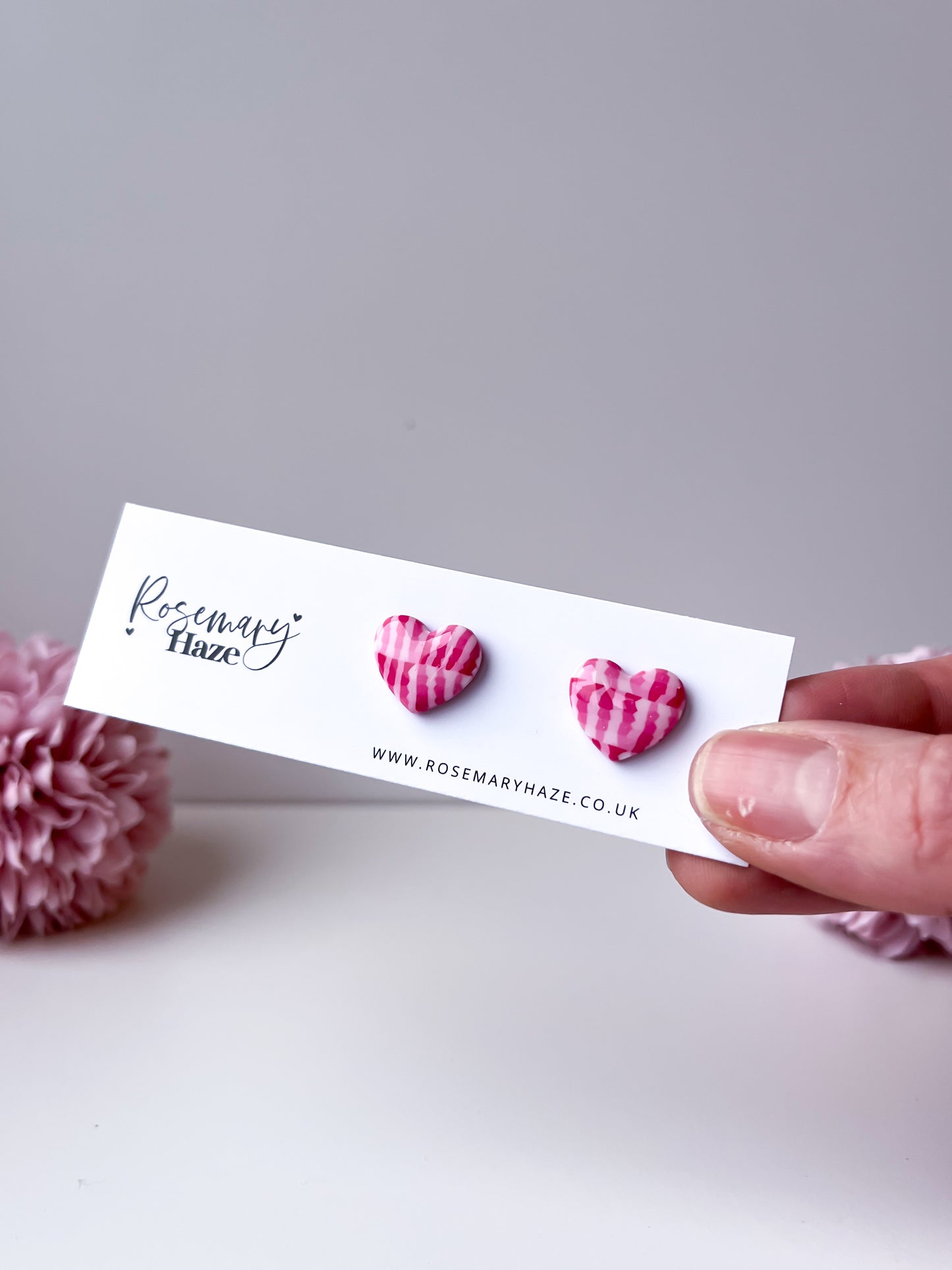 Abstract Chubby Heart Studs