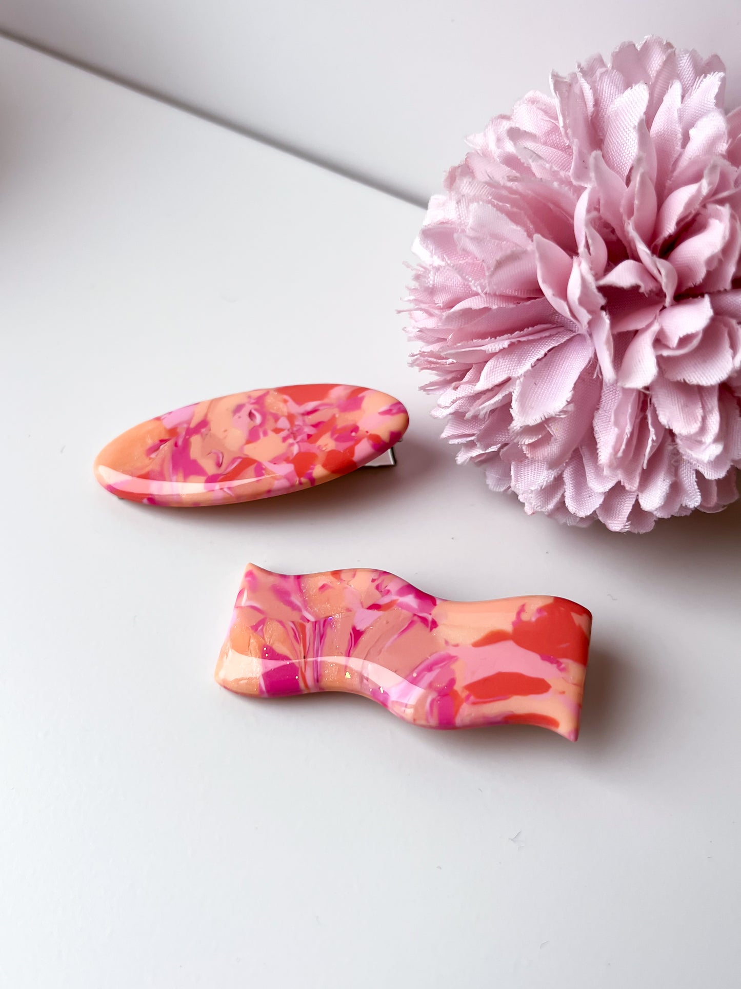 Zero Waste Hair Clips - Peachy