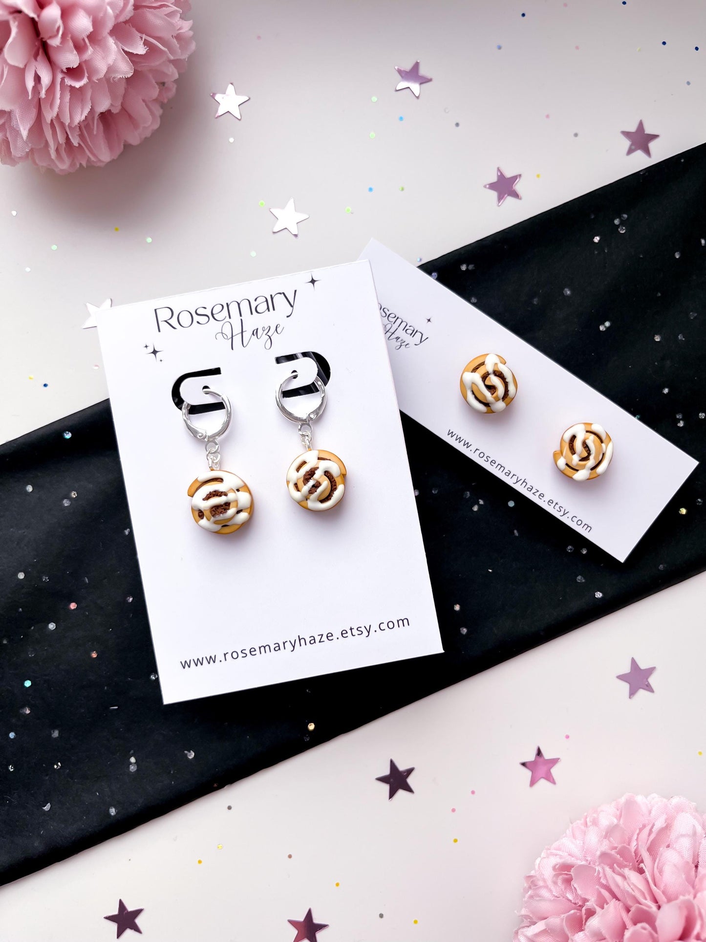Autumn Food Earrings - studs & huggie hoops