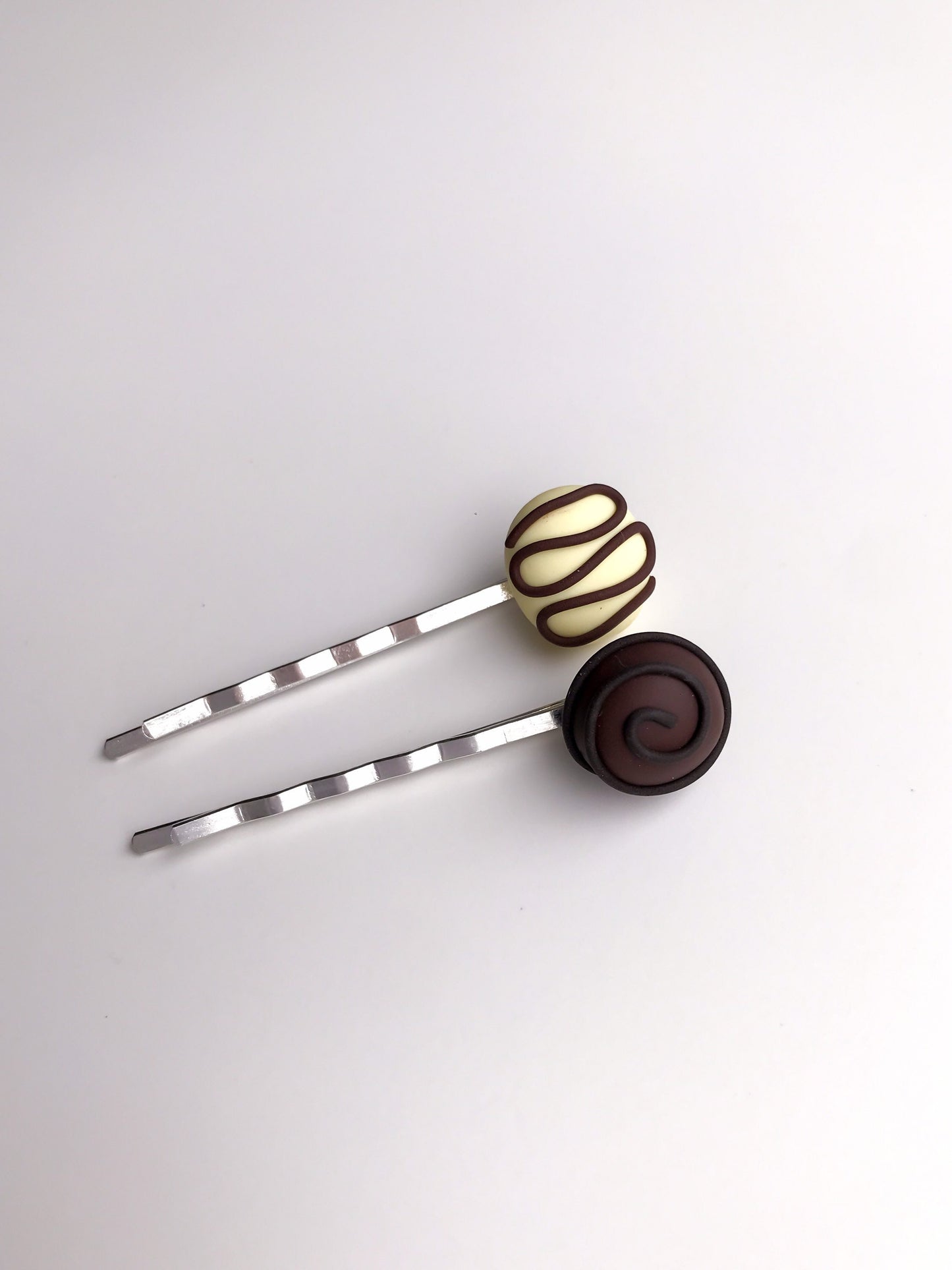 Chocolate Hair Pins set of 2
