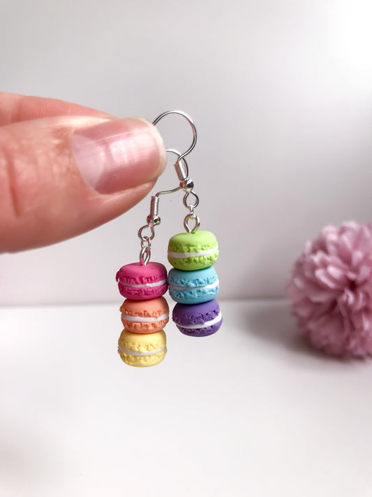 Mismatched Rainbow Macaron Earrings