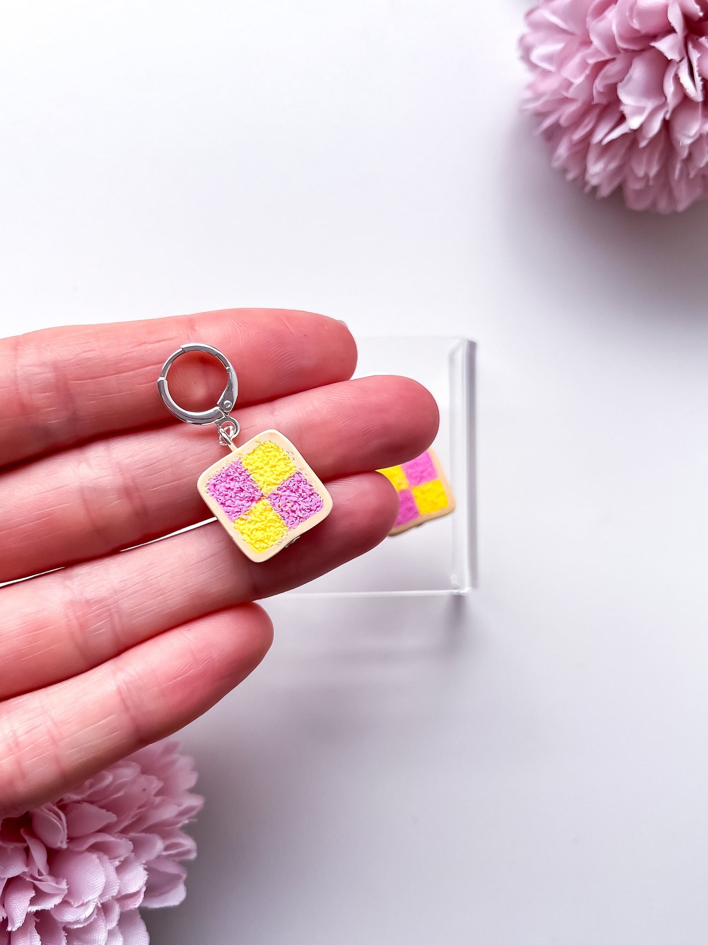 Battenberg Cake Earrings