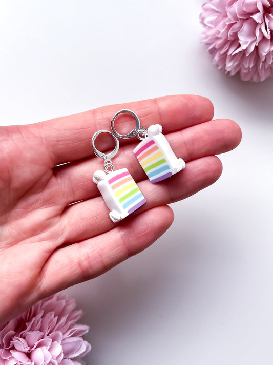 Rainbow Cake Earrings