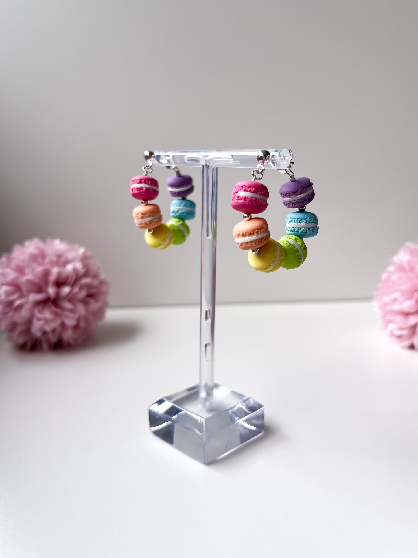 Macaron Hoop Earrings