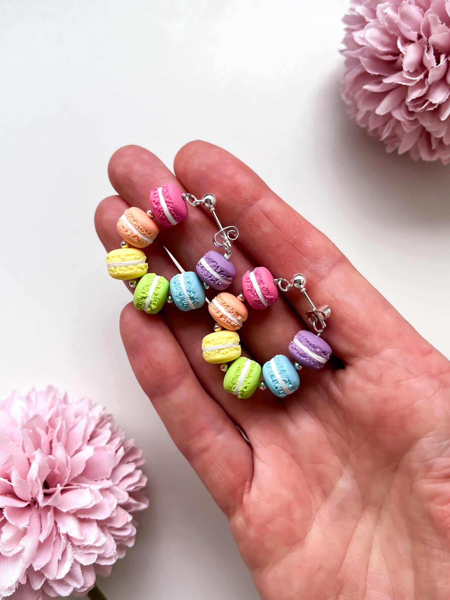 Macaron Hoop Earrings