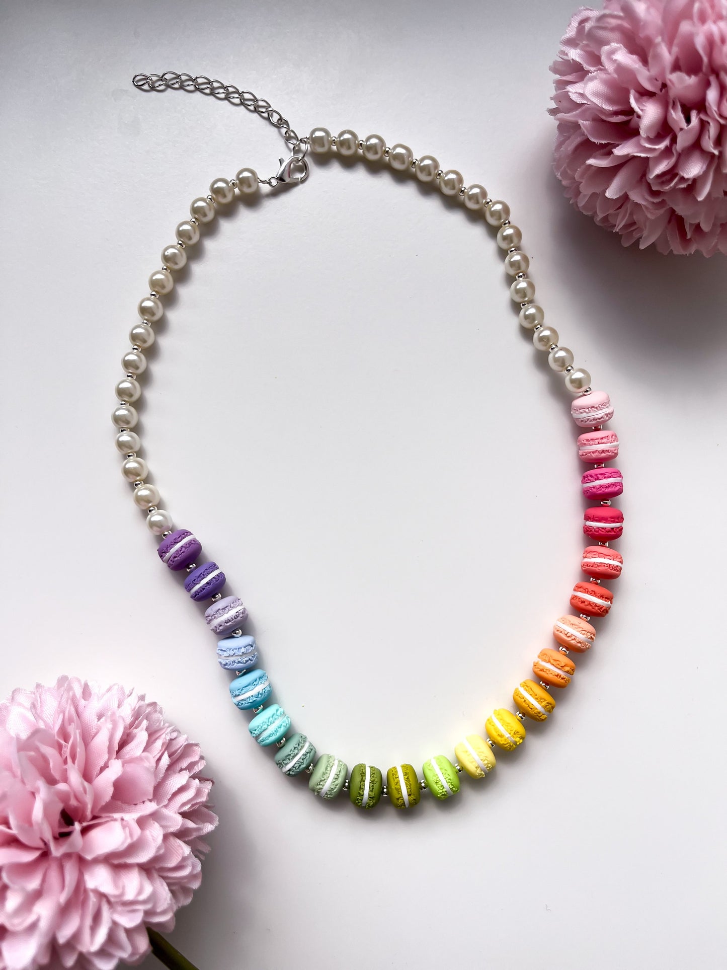 Pearl Rainbow Macaron Necklace