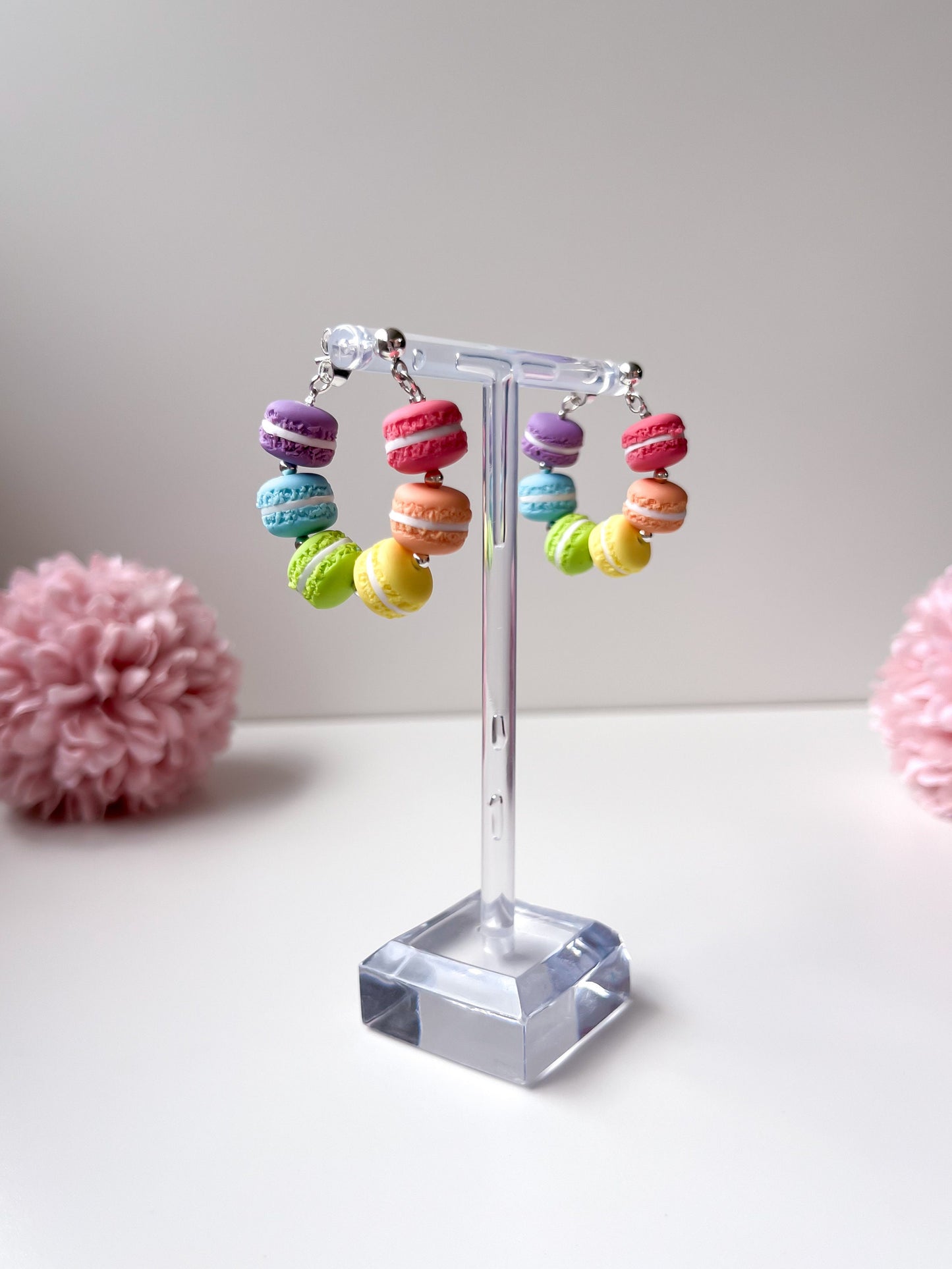 Macaron Hoop Earrings