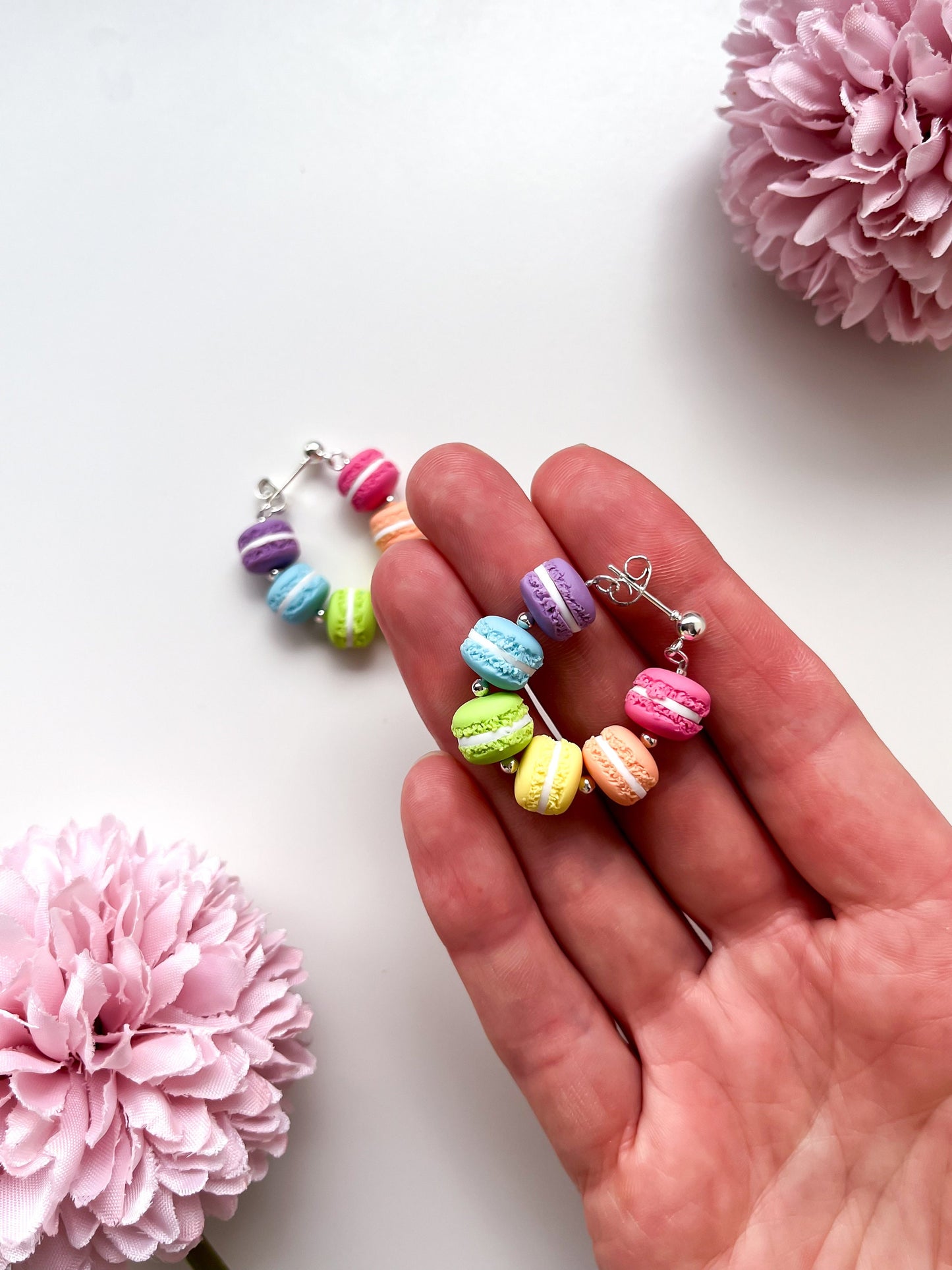 Macaron Hoop Earrings